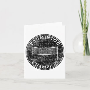 Tarjeta Campeón de Badminton Spo competitivo familiar