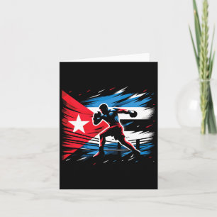 Tarjeta Campeón de boxeo cubano lucha contra el arte