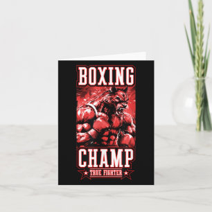 Tarjeta Campeón de boxeo lobo _ Motivación de boxeador luc