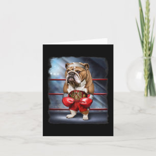 Tarjeta Campeón de boxeo luchador de Bulldog inglés