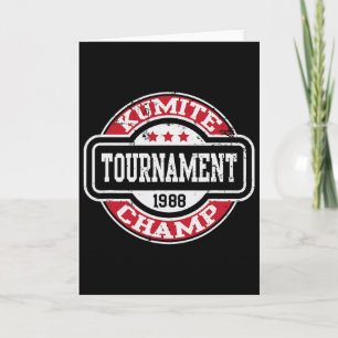 Tarjeta Campeón de Kumite Artes Marciales Kung Fu Karate C