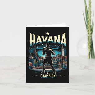 Tarjeta Campeón de La Habana Ciudad del Espíritu de Boxeo 
