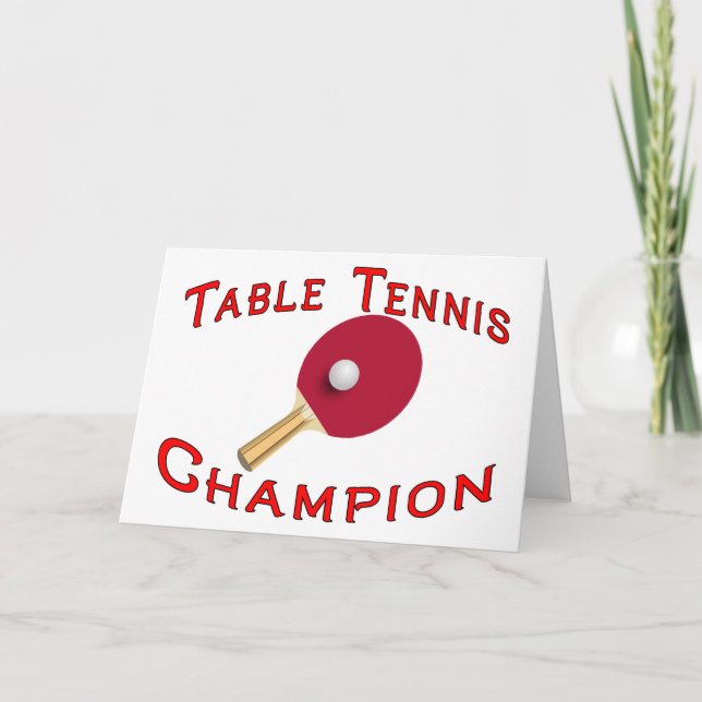 Tarjeta Campeón de los tenis de mesa (Anverso)