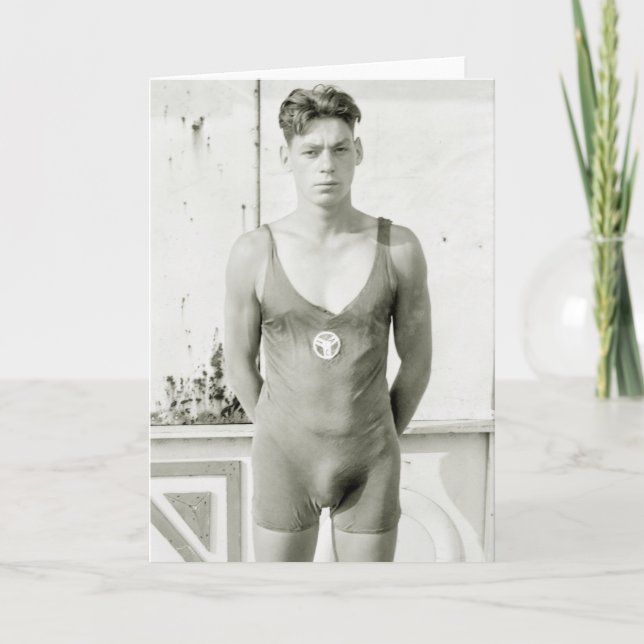 Tarjeta Campeón de natación de los años 20 (Anverso)