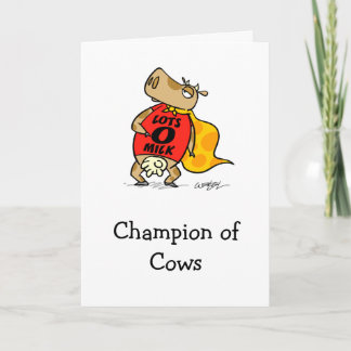 Tarjeta Campeón de vacas