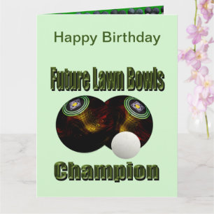 Tarjeta Campeón del futuro de los bowling en césped, tarje
