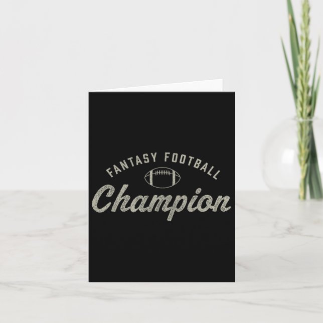 Tarjeta Campeón Divertido de Fútbol Fantasía Día de la Tem (Anverso)