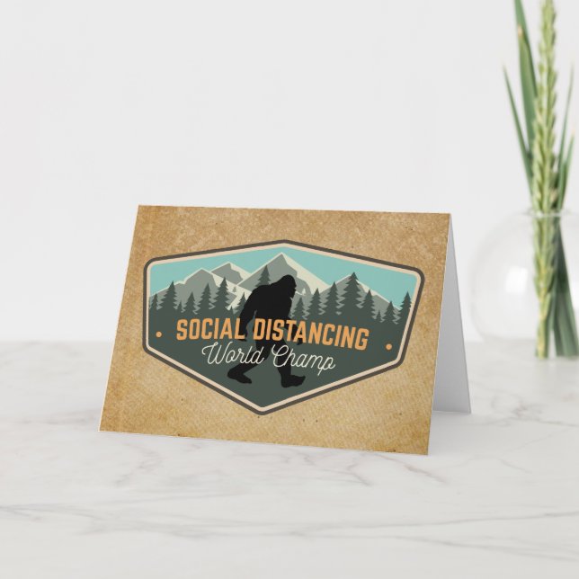 Tarjeta Campeón Mundial de Distancia Social (Anverso)