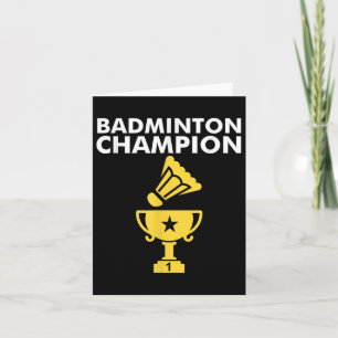 Tarjeta Campeona de bádminton Birdie 