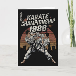 Tarjeta Campeonato de Karate 1986 Estilo de época