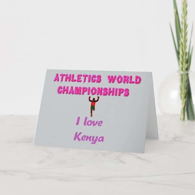 Tarjeta Campeonato Mundial de Atletismo Corredora de Kenia (Anverso)