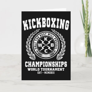 Tarjeta Campeonatos de Kickboxing, Camiseta de Kickboxing,