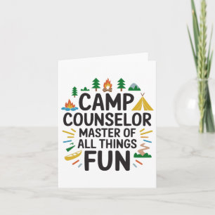 Tarjeta Camper Camping Naturaleza Lover Camp Counselor