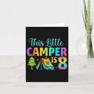 Tarjeta Camper Kids Birthday 8 años Camping 8th B day