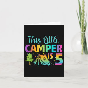 Tarjeta Camper Kids Cumpleaños 5 años Camping 5º B-day