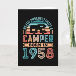 Tarjeta Camper nacido en 1958 70th Birthday Gift RV Campin