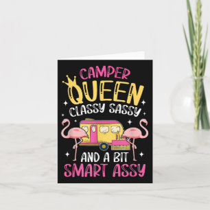 Tarjeta Camper Queen Cly Sy Smart Funny Mujeres Chicas Cam