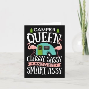 Tarjeta Camper Queen Cly Sy Smart Funny Mujeres Chicas Cam