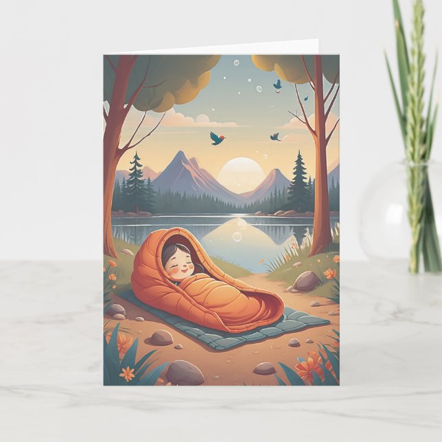 Tarjeta Campfire Birthday Memories (Anverso)