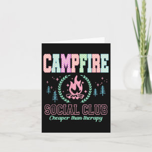 Tarjeta Campfire Club Social Funny Camping Lover