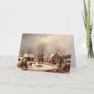 Tarjeta Campiña en invierno