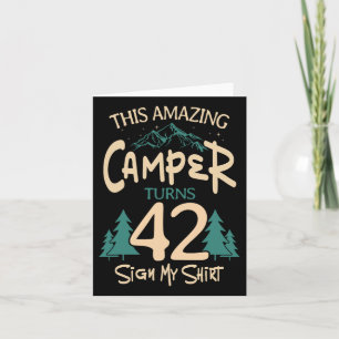 Tarjeta Camping 42.º Cachorro Fiesta Campfire Tienda H