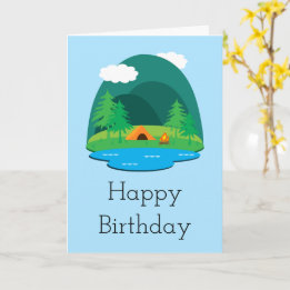 Tarjeta Camping Adventure Happy Birday