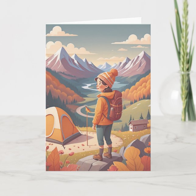 Tarjeta Camping Adventure Wishes (Anverso)