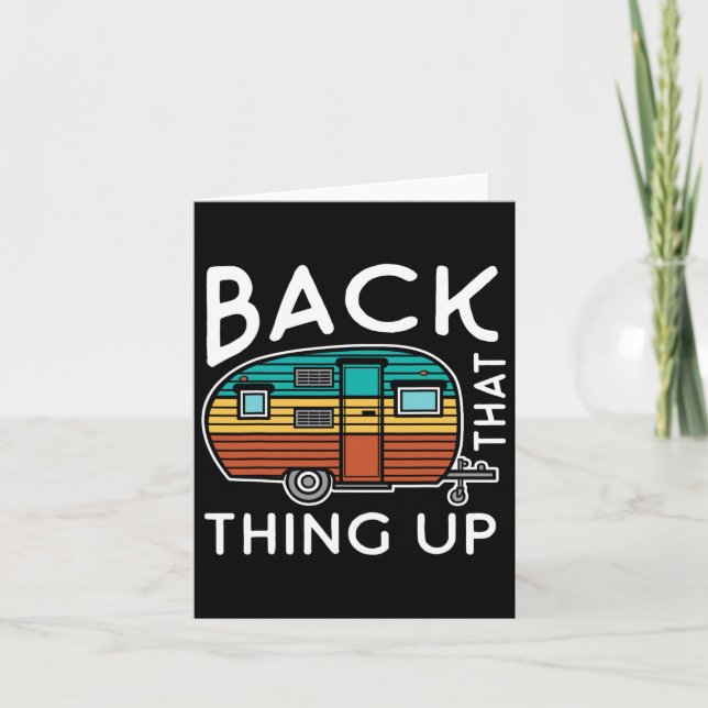 Tarjeta Camping Back That ThUp Funny Summer Motorhome (Anverso)