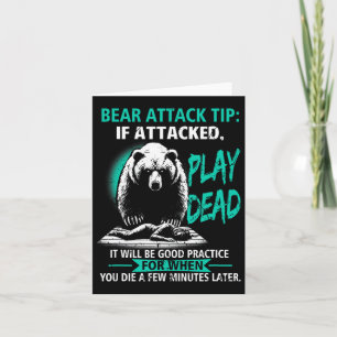 Tarjeta Camping Bear Ataque Punta Reproducir Camperas de S