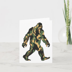 Tarjeta Camping Bigfoot Camo Sasquatch Camping al aire lib