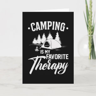 Tarjeta Camping Camp Camper Campfire Idea divertida de reg