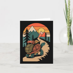 Tarjeta Camping Camping Campamento de Tortuga Camper Backp