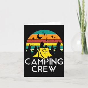 Tarjeta Camping Crew Cute Camper Boys Chicas Jóvenes Tod