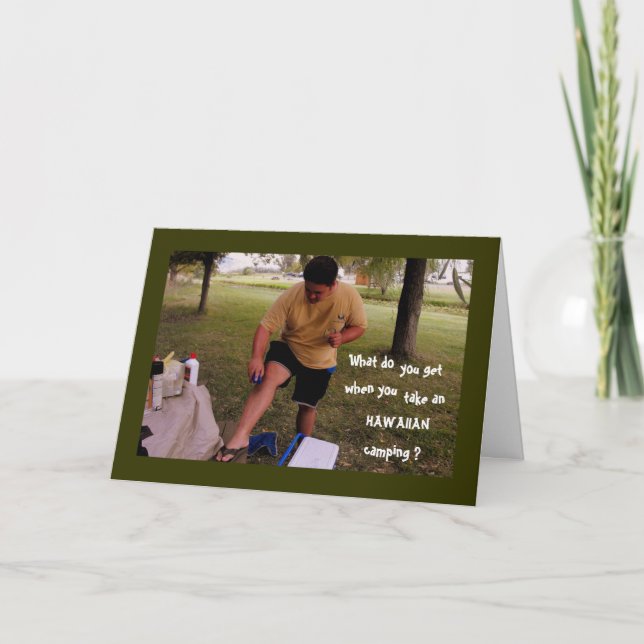 Tarjeta Camping, cumpleaños (Anverso)