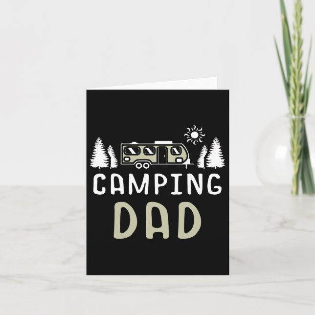 Tarjeta Camping Dad Wanderlust Nature Camper Stargazing Ca (Anverso)