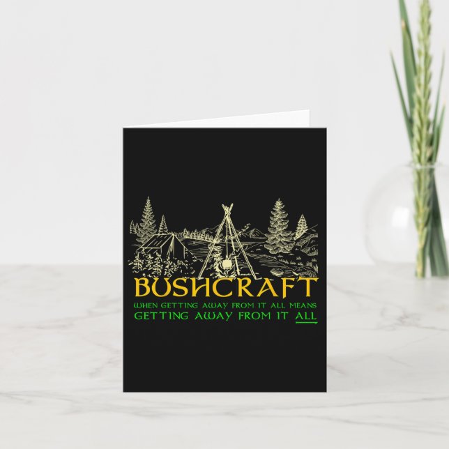 Tarjeta Camping de Bushcraft (Anverso)