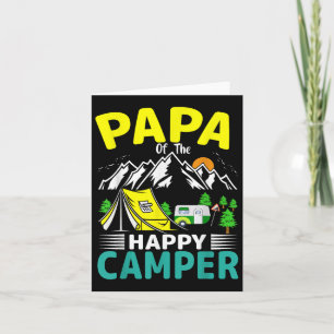 Tarjeta Camping De La Familia De Primer Cumpleaños Del Pap