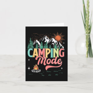 Tarjeta Camping De La Familia Retro Cam Camper Camp Est 20