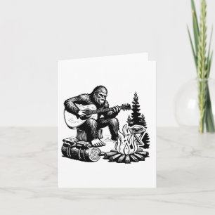 Tarjeta Camping De Pie Grande Smore Rock Bigfoot Tocar Gui