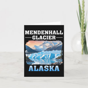 Tarjeta Camping de senderismo al aire libre en el Glaciar