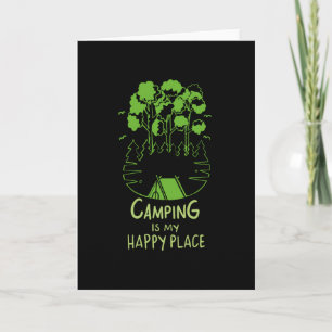 Tarjeta Camping Es Mi Lugar Feliz