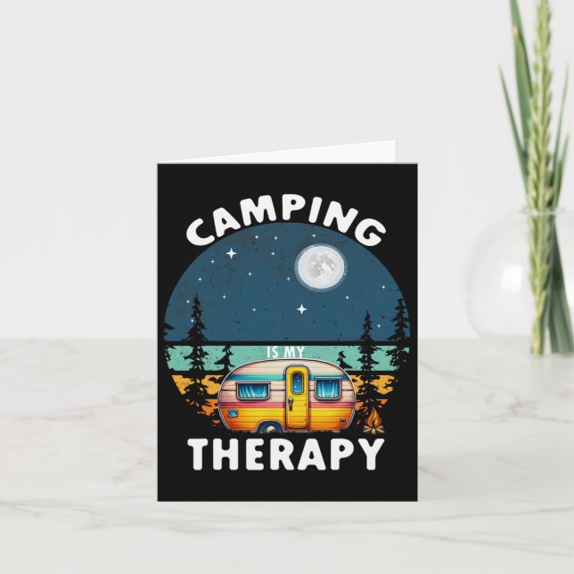 Tarjeta Camping Es Mi Terapia (Anverso)