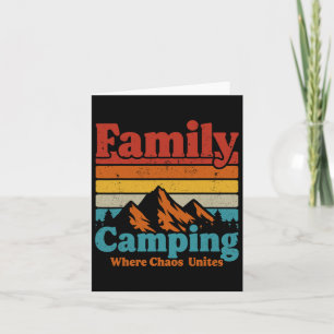 Tarjeta Camping Familia Caos de Camping Une Campista Feliz