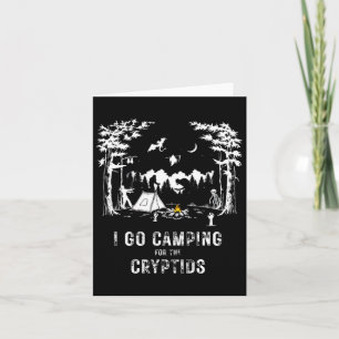 Tarjeta Camping For The Cryptids Bigfoot Mothman Alien Sas