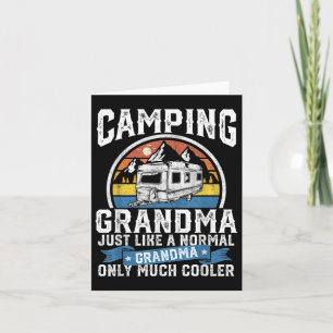 Tarjeta Camping Grandma Funny Camper Rv Retro Wom
