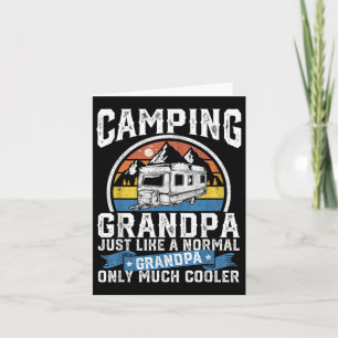 Tarjeta Camping Grandpa Funny Camper Rv Retro Papa al aire