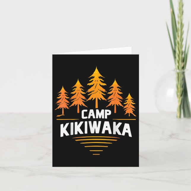 Tarjeta Camping Kikiwaka Summer Camp Forest Senderismo al  (Anverso)