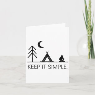 Tarjeta Camping - Minimalista Manténgalo Simple Al Aire Li