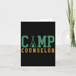 Tarjeta Camping Summer Camp Consejero Jefe de Estado Mayor